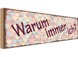 Vianmo Insegna In Legno 10X27 Cm Warum Immer Ich