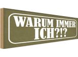 Vianmo Insegna In Legno 10X27 Cm Warum Immer Ich