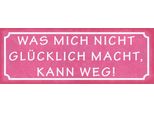 Vianmo Insegna In Legno 10X27 Cm Was Nicht GlüCklich Macht Weg