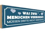 Vianmo Insegna In Legno 10X27 Cm Was Zwei Menschen Verbindet