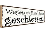 Vianmo Insegna In Legno 10X27 Cm Wegen Reichturm Geschlossen