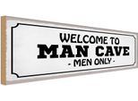Vianmo Insegna In Legno 10X27 Cm Welcome To Man Cave Men Only