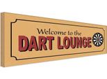Vianmo Insegna In Legno 10X27 Cm Welcome To The Dart Lounge