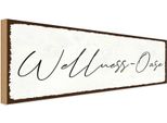 Vianmo Insegna In Legno 10X27 Cm Wellness-Oase