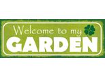Vianmo Insegna In Legno 10X27 Cm Welcome To My Garden Garten