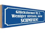 Vianmo Insegna In Legno 10X27 Cm Weniger Stressen Mehr Schmusen