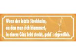 Vianmo Insegna In Legno 10X27 Cm Wenn Der Letzte Strohhalm Sekt