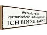 Vianmo Insegna In Legno 10X27 Cm Wenn Du Single Ich Bin Zuhause