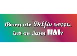Vianmo Insegna In Legno 10X27 Cm Wenn Ein Delfin Kifft Hai