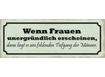 Vianmo Insegna In Legno 10X27 Cm Wenn Frauen UnergrüNdlich Dann