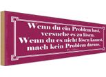 Vianmo Insegna In Legno 10X27 Cm Wenn Du Problem Hast Versuche