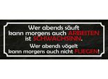 Vianmo Insegna In Legno 10X27 Cm Wer Abends SäUft Kann Arbeiten