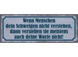 Vianmo Insegna In Legno 10X27 Cm Wenn Schweigen Nicht Verstehen