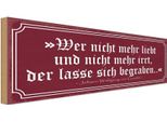 Vianmo Insegna In Legno 10X27 Cm Wer Nicht Mehr Liebt Und Irrt