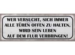 Vianmo Insegna In Legno 10X27 Cm Wer Versucht Alle TüRen Offen