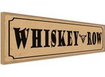 Vianmo Insegna In Legno 10X27 Cm Whiskey Row Alkohol