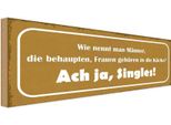 Vianmo Insegna In Legno 10X27 Cm Wie Nennt Man MäNner Die