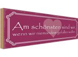 Vianmo Insegna In Legno 10X27 Cm Wir Am SchöNsten Sind Wir Wenn