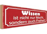 Vianmo Insegna In Legno 10X27 Cm Wissen Ist Nicht Nur Macht