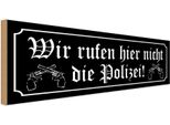 Vianmo Insegna In Legno 10X27 Cm Wir Rufen Hier Nicht Polizei