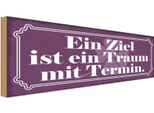 Vianmo Insegna In Legno 10X27 Cm Ziel Ist Ein Traum Mit Termin