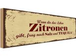 Vianmo Insegna In Legno 10X27 Cm Zitronen Gibt Frag Nach Tequila