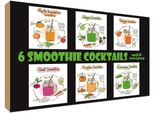 Vianmo Insegna In Legno 30X40 Cm 6 Smoothie Cocktails