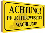 Vianmo Insegna In Legno 30X40 Cm Achtung Wachhund Pflichtbewusst