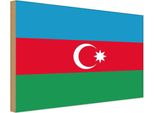 Vianmo Insegna In Legno 30X40 Cm Bandiera Aserbaidschan Flag Of Azerbaijan