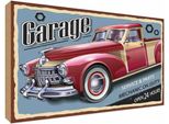 Vianmo Insegna In Legno 30X40 Cm Auto Garage Service Parts Open 24