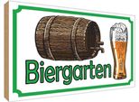 Vianmo Insegna In Legno 30X40 Cm Biergarten Bier Brauerei