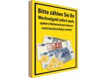 Vianmo Insegna In Legno 40X30 Cm Bitte ZäHlen Sie Ihr Wechselgeld