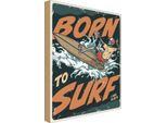 Vianmo Insegna In Legno 40X30 Cm Burn To Surf Long Beach Sommer