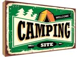 Vianmo Insegna In Legno 30X40 Cm Camping Welcome