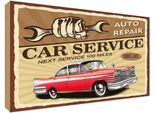 Vianmo Insegna In Legno 30X40 Cm Car Service Auto Repair 1972