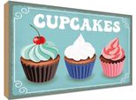 Vianmo Insegna In Legno 30X40 Cm Cupcakes