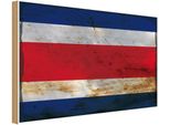 Vianmo Insegna In Legno 30X40 Cm Bandiera Costa Rica Costa Rica