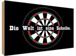 Vianmo Insegna In Legno 30X40 Cm Dart Die Welt Ist Eine Scheibe