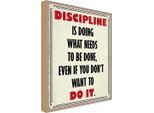 Vianmo Insegna In Legno 40X30 Cm Discipline Is Doing What Needs