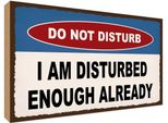 Vianmo Insegna In Legno 30X40 Cm Do Not Disturb A Am Disturbed