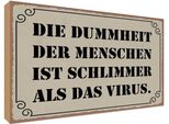 Vianmo Insegna In Legno 30X40 Cm Dummheit Schlimmer Als Virus