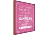Vianmo Insegna In Legno 40X30 Cm Einhorn Sei Immer Du Selbst