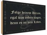 Vianmo Insegna In Legno 30X40 Cm Folge Deinem Herzen Egal Was