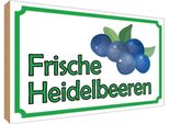 Vianmo Insegna In Legno 30X40 Cm Frische Heidelbeeren Hofladen