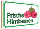 Vianmo Insegna In Legno 30X40 Cm Frische Himbeeren Hofladen