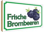 Vianmo Insegna In Legno 30X40 Cm Frische Brombeeren Hofladen