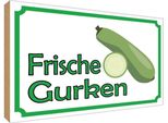 Vianmo Insegna In Legno 30X40 Cm Frische Gurken Verkauf Hofladen