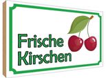 Vianmo Insegna In Legno 30X40 Cm Frische Kirschen Hofladen