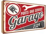 Vianmo Insegna In Legno 30X40 Cm Garage Parts Service Auto Teile