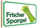 Vianmo Insegna In Legno 30X40 Cm Frischer Spargel Restaurant